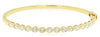 1.35CT DIAMOND 14KT YELLOW GOLD 3D OVAL BEZEL SEMI ETERNITY CUFF BANGLE BRACELET