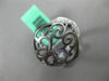 ESTATE LARGE .29CT DIAMOND 18KT WHITE & BLACK GOLD OPEN FILIGREE MATTE FUN RING