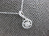 .19CT DIAMOND 14K WHITE GOLD 3D CLASSIC CLUSTER FLOWER INFINITY FLOATING PENDANT