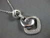 LARGE .67CT DIAMOND 14KT WHITE GOLD SQUARE LOVE KNOT BY THE YARD FUN NECKLACE