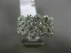 ESTATE 1.66CT DIAMOND 14KT WHITE GOLD 2 ROW FILIGREE SEMI ETERNITY WEDDING RING