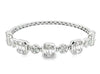 4.60CT DIAMOND 18KT WHITE GOLD MULTI SHAPE SQUARE CIRCULAR CUFF BANGLE BBRACELET