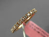 ESTATE .49CT PINK DIAMOND 18KT ROSE GOLD 3/4 ETERNITY WEDDING ANNIVERSARY RING