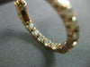 ESTATE 2.40CT DIAMOND 14KT ROSE GOLD ROUND INSIDE OUT CLASSIC OVAL HOOP EARRINGS