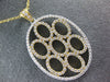 ESTATE LARGE 2.13CT DIAMOND 18KT 2 TONE GOLD 3D MULTI OVAL FLOWER LOVE PENDANT