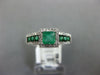 .73CT DIAMOND & AAA EMERALD 14K WHITE & BLACK GOLD PRINCESS & ROUND PROMISE RING