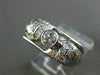 ANTIQUE .60CT OLD MINE ROUND DIAMOND 14KT WHITE GOLD BEZEL PROMISE RING #21535