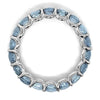 2.84CT AAA AQUAMARINE 14KT WHITE GOLD ROUND LUCIDA SHARED PRONG ANNIVERSARY RING