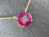 3.8CT DIAMOND & AAA RUBY 14KT YELLOW GOLD PRINCESS MARQUISE BY THE YARD NECKLACE