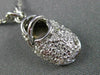 ESTATE .32CT DIAMOND 14KT WHITE GOLD HANDCRAFTED BABY GIRL SHOE PENDANT #21946
