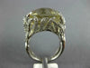 ESTATE WIDE 8.90CT DIAMOND & AAA YELLOW TOPAZ 18K WHITE GOLD FILIGREE RING #2303