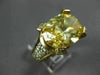 ESTATE EXTRA LARGE 8.52CT DIAMOND & AAA YELLOW TOPAZ 14KT TWO TONE GOLD FUN RING