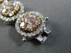 ESTATE WIDE 11.49CT WHITE & PINK DIAMOND 18KT 2 TONE GOLD FLOWER TENNIS BRACELET