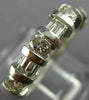 ESTATE WIDE .56CT ROUND & BAGUETTE DIAMOND 14K WHITE GOLD ANNIVERSARY RING 22509