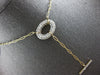 LARGE 2.12CT DIAMOND 14KT YELLOW GOLD MULTI ROW OPEN OVAL LARIAT LOVE NECKLACE
