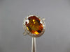 LARGE 3.70CT DIAMOND & AAA CITRINE 14KT WHITE GOLD 3D OVAL HALO ENGAGEMENT RING