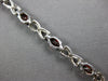ESTATE 5.9CT DIAMOND & AAA GARNET 14K WHITE GOLD OVAL & ROUND XO TENNIS BRACELET