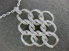 ESTATE LARGE 1.02CT DIAMOND 18KT WHITE GOLD MULTI LINK LOVE KNOT FLOWER PENDANT