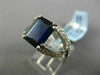 ESTATE LARGE 3.70CT DIAMOND & SAPPHIRE 18KT WHITE GOLD INFINITY ENGAGEMENT RING