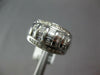 WIDE .52CT DIAMOND 14KT WHITE GOLD 3D CLASSIC ROUND & BAGUETTE ANNIVERSARY RING