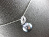 .02CT DIAMOND & TAHITIAN PEARL 14KT WHITE GOLD TEAR DROP APPLE FLOATING PENDANT