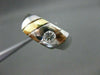 ESTATE .30CT DIAMOND SOLITAIRE 14KT WHITE & YELLOW GOLD MENS GYPSY RING #5445