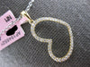 ESTATE .26CT DIAMOND 14KT YELLOW GOLD CLASSIC OPEN HEART LOVE FLOATING PENDANT
