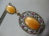 30.46CT MOCHA DIAMOND PINK SAPPHIRE & ORANGE AGATE 14K ROSE BLACK GOLD EARRINGS
