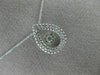 ESTATE .12CT DIAMOND 14K WHITE GOLD 3D CLUSTER TEAR DROP DANCING DIAMOND PENDANT