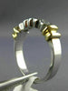 ESTATE .4CT DIAMOND 14K TWO TONE GOLD SEMI BEZEL WEDDING ANNIVERSARY RING #21318