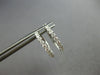 ESTATE .62CT DIAMOND 14KT WHITE GOLD 3D ROUND INSIDE OUT HOOP HANGING EARRINGS