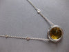 LARGE 5.86CT DIAMOND & AAA CITRINE 14KT WHITE GOLD ROUND HALO FUN LOVE NECKLACE