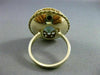 ANTIQUE LARGE 15CT AAA GREEN TOPAZ 14KT YELLOW GOLD 3D OPEN FILIGREE RING #25395