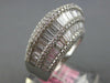 LARGE 3.72CT DIAMOND 18KT WHITE GOLD ROUND & BAGUETTE MULTI ROW ANNIVERSARY RING