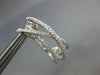 ESTATE WIDE .73CT DIAMOND 18K WHITE GOLD 3D CRISS CROSS CLIP ON HANGING EARRINGS