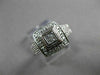 ESTATE WIDE .50CT DIAMOND 14K WHITE GOLD FILIGREE CLUSTER ENGAGEMENT RING #21529
