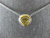 1.12CT FANCY YELLOW DIAMOND 18KT 2 TONE GOLD PEAR SHAPE SOLITAIRE LOVE NECKLACE
