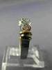 ESTATE .35CT DIAMOND 14K TWO TONE GOLD 3D 5 STONE BEZEL ANNIVERSARY RING #3766