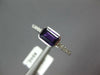 ESTATE .70CT DIAMOND & AAA AMETHYST 14KT WHITE GOLD EMERALD CUT BEZEL FUN RING