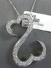 ESTATE 1.36CT DIAMOND 14K WHITE GOLD DOUBLE HEART INFINITY LOVE FLOATING PENDANT