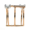 LARGE .76CT DIAMOND 18KT WHITE ROSE GOLD ROUND & BAGUETTE MULTI ROW TENSION RING