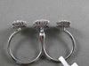 ESTATE EXTRA LARGE .87CT DIAMOND 18K WHITE GOLD DOUBLE FINGER STAR PENTAGON RING