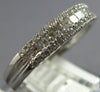 ESTATE .37CT DIAMOND 18KT WHITE GOLD ROUND & PRINCESS WEDDING ANNIVERSARY RING