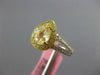 1.71CT WHITE & CANARY DIAMOND 18KT 2 TONE GOLD PEAR SHAPE HALO ENGAGEMENT RING