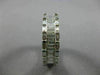 WIDE 2.93CT BAGUETTE DIAMOND 14KT WHITE GOLD 3D 3 ROW ETERNITY ANNIVERSARY RING