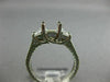 ESTATE .57CT DIAMOND 14K WHITE GOLD 3D FILIGREE SEMI MOUNT ENGAGEMENT RING #1572