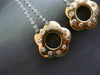 ESTATE 1.80CT DIAMOND 14KT WHITE & ROSE GOLD 3D ETOILE FLOWER HANGING EARRINGS