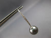 LARGE .32CT DIAMOND & AAA TAHITIAN PEARL 14KT WHITE GOLD 3D BAR HANGING EARRINGS