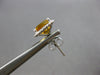 LARGE 3.93CT DIAMOND & AAA CITRINE 18KT WHITE GOLD CUSHION & ROUND STUD EARRINGS