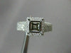 ESTATE WIDE 1.67CT DIAMOND 14KT WHITE GOLD HALO SEMI MOUNT ENGAGEMENT RING #2874